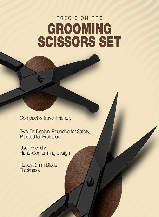 Utopia Care Eyebrow Scissors, Professional Stainless Steel Small Shears for Men and Women, Nose Hair Scissors for Grooming Mustache, Beard, Eyelashes, Ear Hair Trimming, Black - Image 2